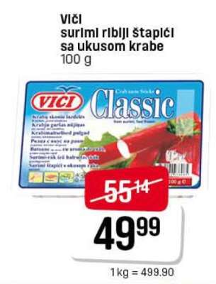 Viči surimi riblji štapići sa ukusom krabe