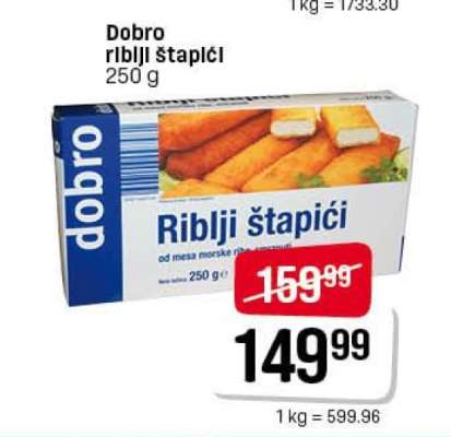 Dobro riblji štapici 250 g