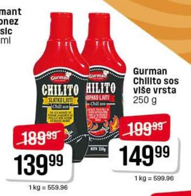 Gurman Chillito sos više vrsta