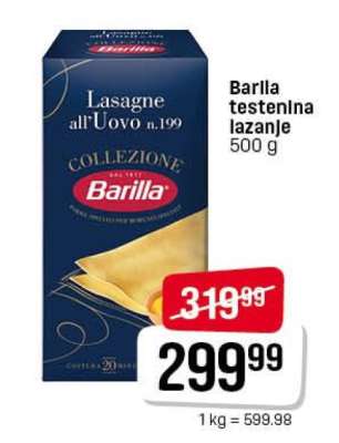 Barilla testenina lazanje