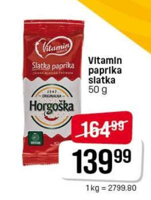 Vitamin paprika slatka