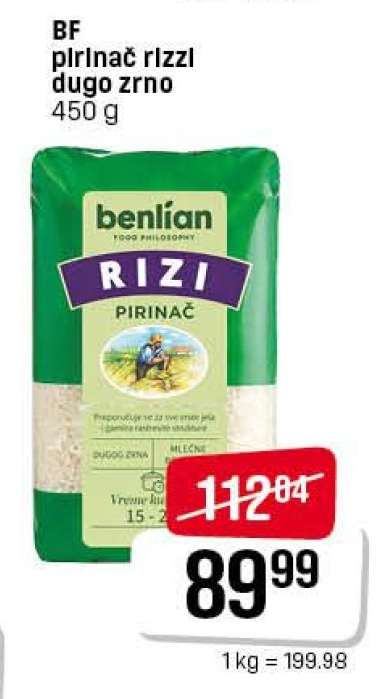 Bf pirinač rizzi dugo zrno
