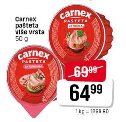 Carnex pašteta više vrsta 50 g