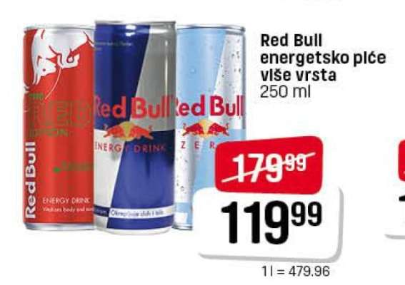 Red Bull energetsko piće više vrsta