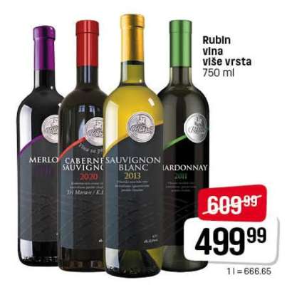 Rubin vina više vrsta