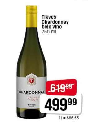 Tikveš Chardonnay belo vino