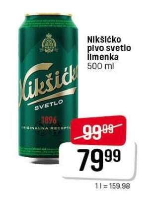 Nikšićko pivo svetlo limenka