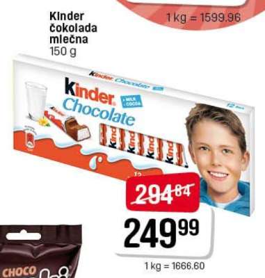 Kinder čokolada mlečna
