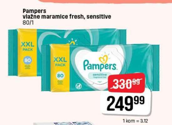 PAMPERS VLAŽNE MARAMICE fresh sensitive 80/1