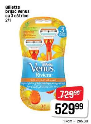 Gillette brijač Venus sa 3 oštrice 2/1