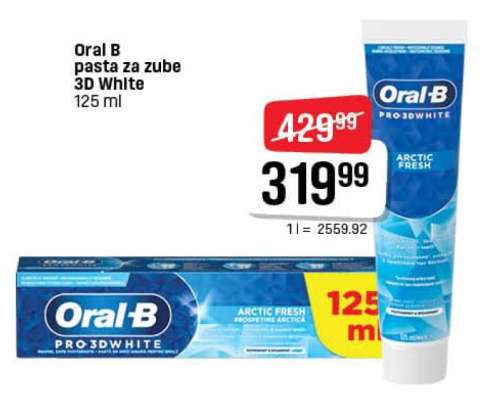 Oral B pasta za zube 3D White 125 ml