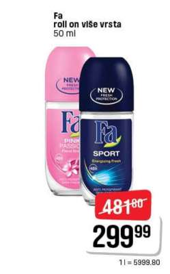 Fa roll on više vrsta 50 ml