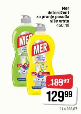 MER deterdžent za pranje posuđa