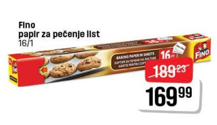 Fino papir za pečenje list