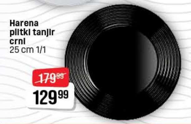 Harena plitki tanjir crni