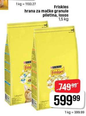 Friskies hrana za mačke granule piletina, losos