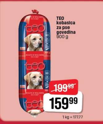 TEO kobasica za pse govedina 900 g