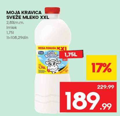 MOJA KRAVICA SVEŽE MLEKO XXL