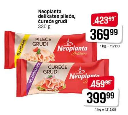 Neoplanta delikates pileće, ćureće grudi