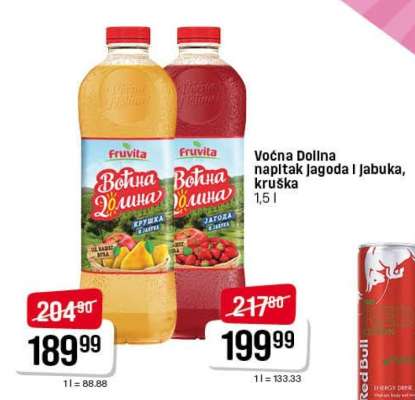 Voćna Dolina napitak Jagoda i Jabuka, kruška