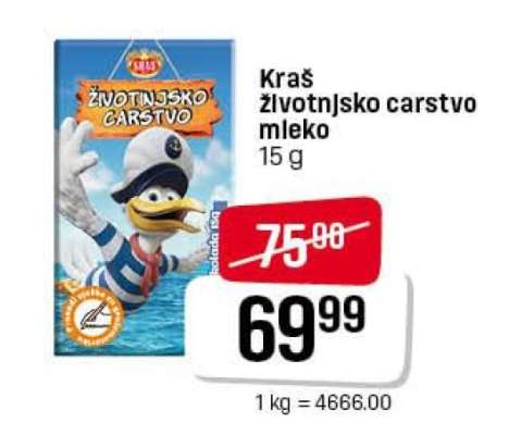 Kraš životinjsko carstvo mleko