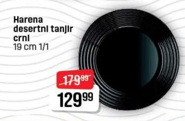 Harena desertni tanjir crni