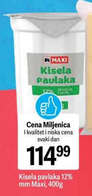 Kisela pavlaka 12 % mm Maxi 400g