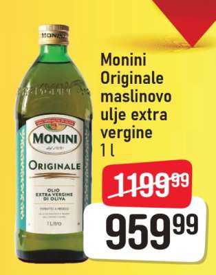 Monini originale maslinovo ulje extra vergine 1 l