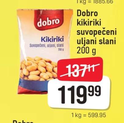 Dobro kikiriki suvopečeni uljani slani 200 g