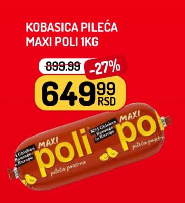 Kobasica Pileća Maxi Poli 1kg