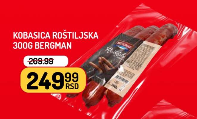Kobasica Roštiljska 300g Bergman