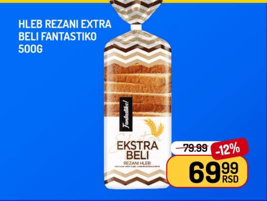 Hleb Rezani Extra Beli Fantastiko 500g