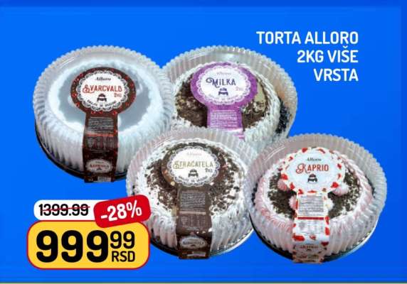 Torta Alloro 2kg više vrsta