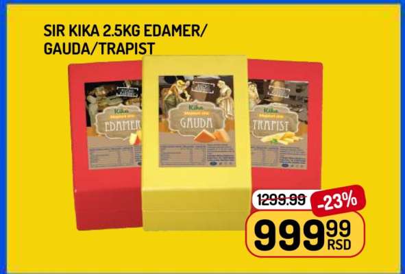 SIR KIKA 2.5KG EDAMER/GAUDA/TRAPIST