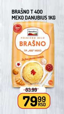 BRAŠNO T 400 MEKO DANUBIUS 1KG