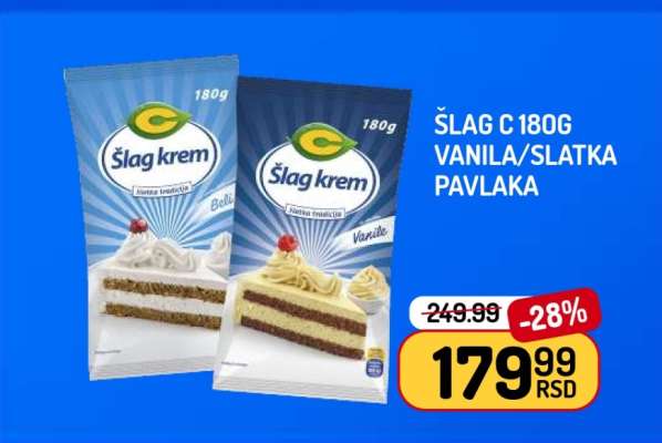 Šlag C 180g Vanila/Slatka Pavlaka