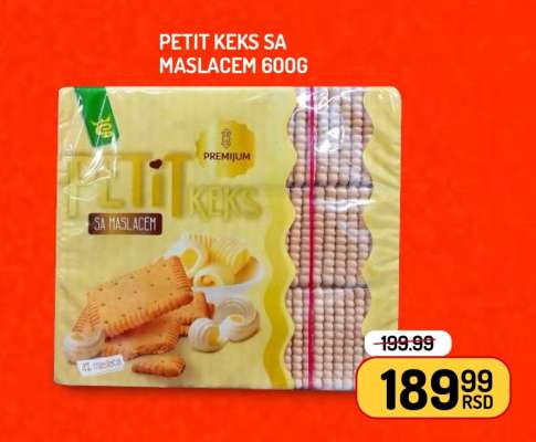 Petit keks sa maslacem 600g