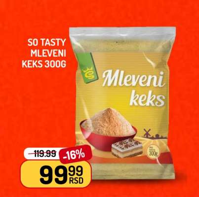 SO TASTY MLEVENI KEKS 300g