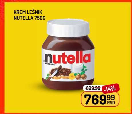 KREM LEŠNIK NUTELLA 750G