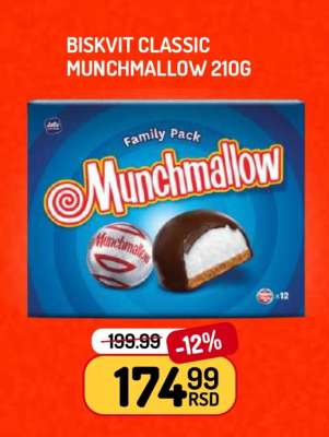 Biskvit Classic Munchmallow 210g