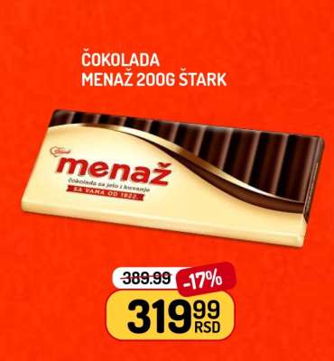 ČOKOLADA MENAŽ 200g ŠTARK