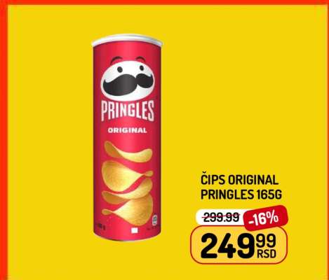 Čips Original Pringles , 165g