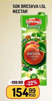 Sok Breskva 1.5L Nectar