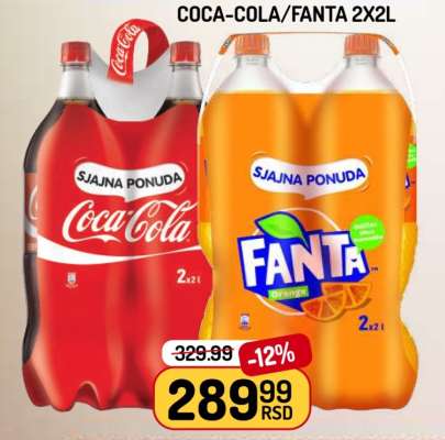 COCA-COLA/FANTA 2x2L