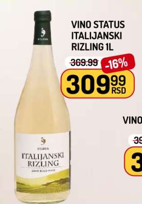 Vino STATUS italijanski rizling 1L