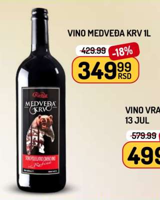 Vino Medveđa krv 1l