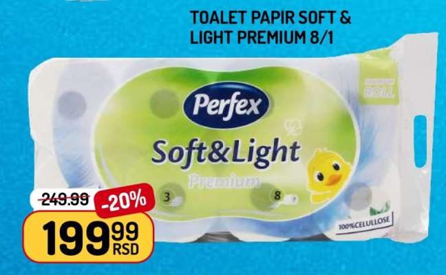 Perfex Soft & Light Premium Toilet Paper 8/1