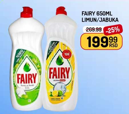 FAIRY 650ML LIMUN/JABUKA