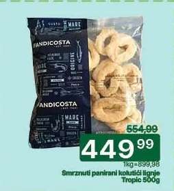 Smrznuti panirani kolutići lignje