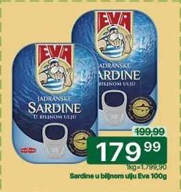Sardine u biljnom ulju Eva